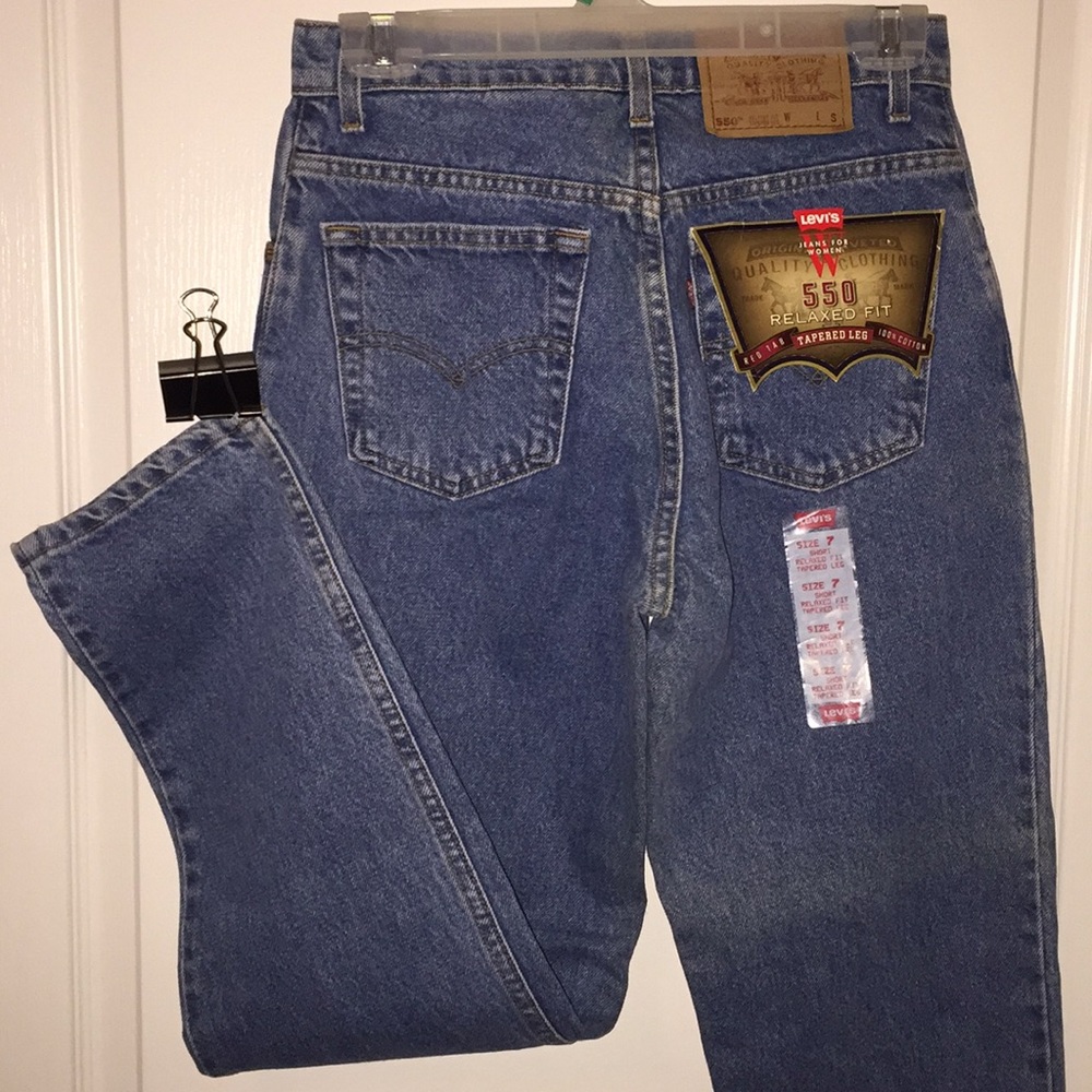 NEW Vintage Levi’s 550 blue Jeans High Waist 7S